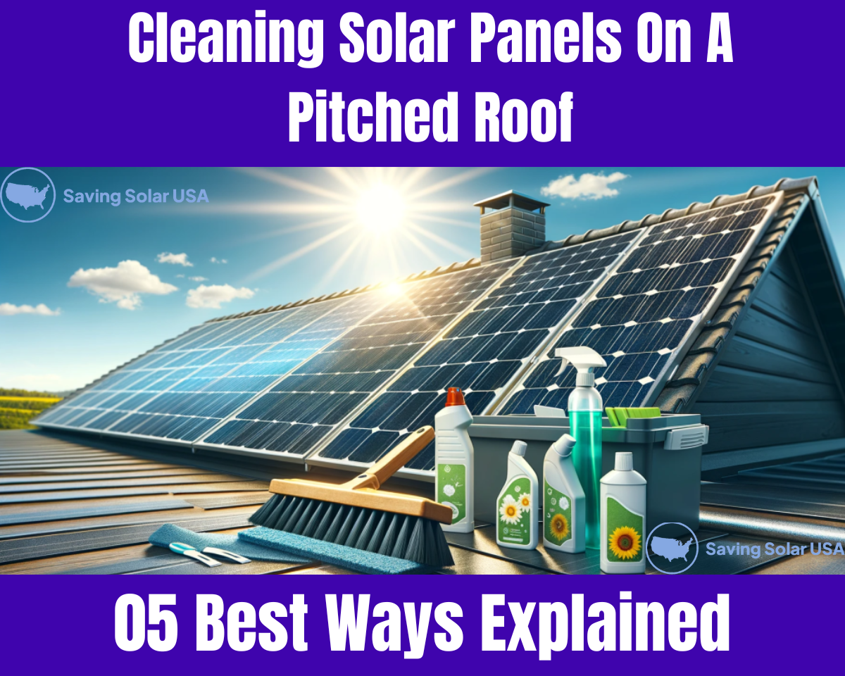 Cleaning Solar Panels On A Pitched Roof